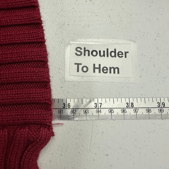 Chicos Womens Sweater Vest Size 1 US M Sleeveless‎ Knit Red Layering Pocket Cozy - Picture 6 of 7